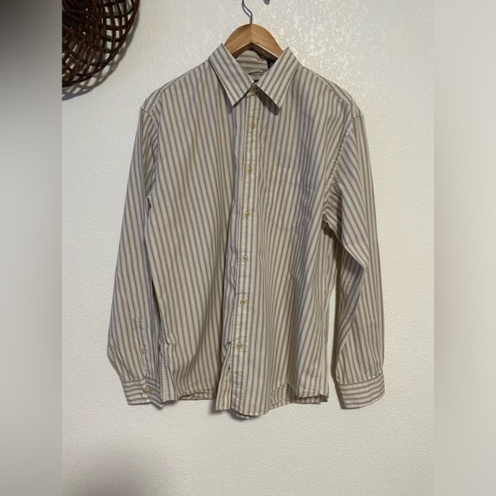 Classic Gap Men’s  Striped Dress Shirt Size Large